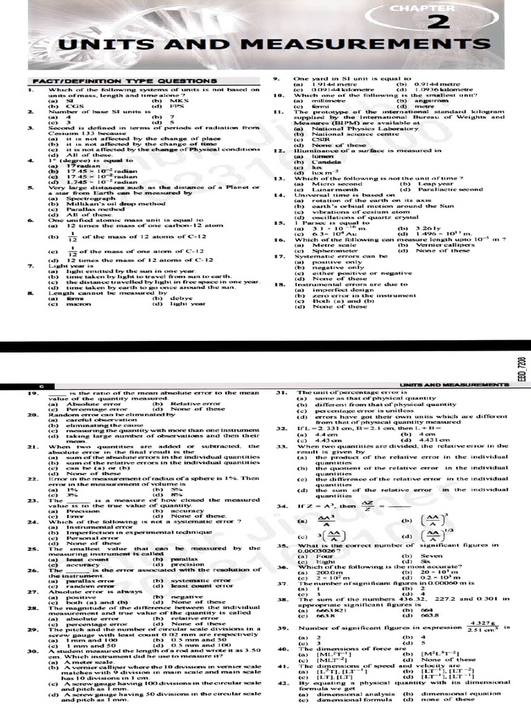Units and Measurements PDF Accuracy And Precision Significant Figures