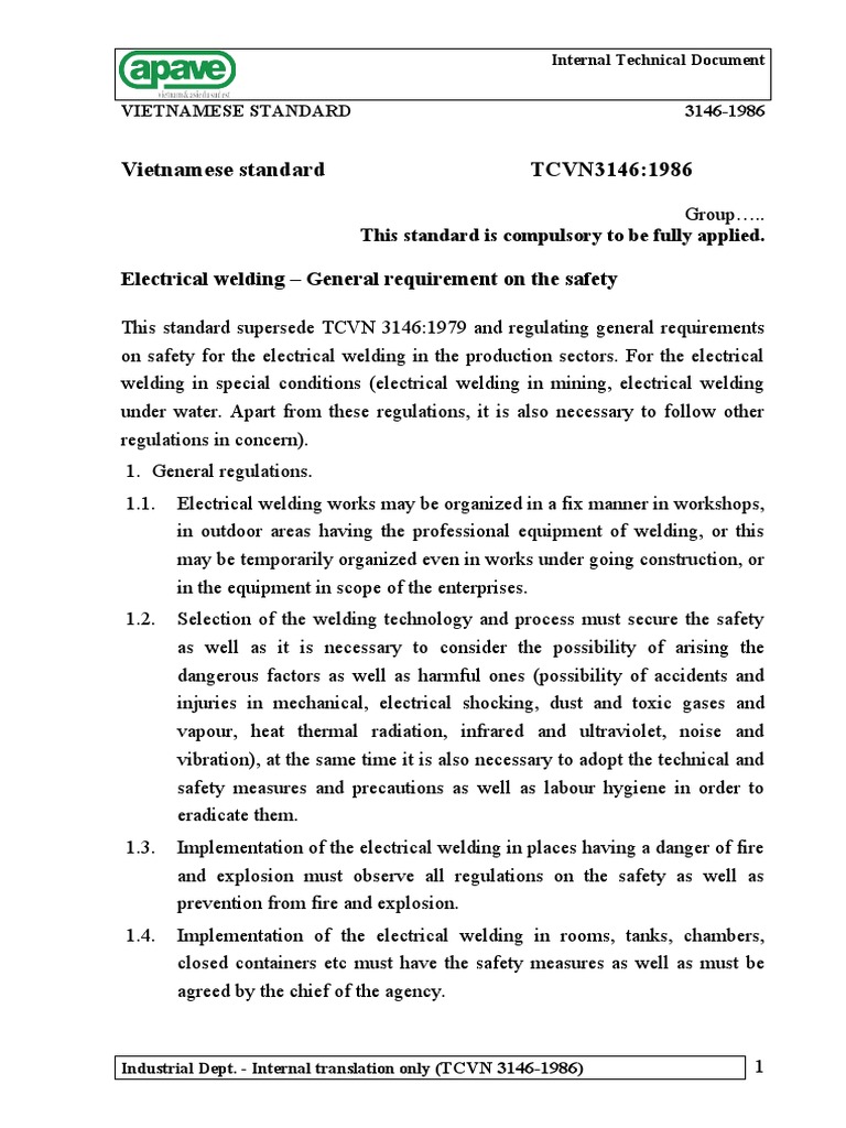 Tcvn 3146 1986 Download Free Pdf Construction Welding