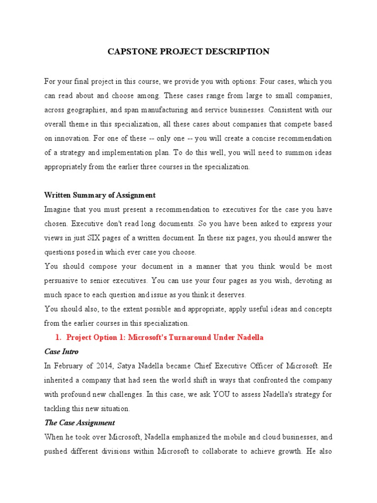 Capstone Project Description PDF Spotify Apple Inc.