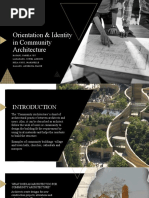 Orientation Identity in Community Architecture