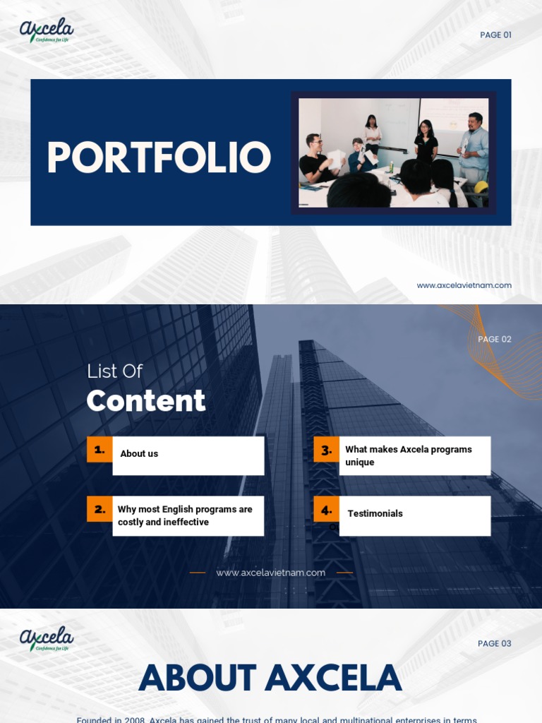Axcela English Program Overview | PDF | Learning | Educational Technology