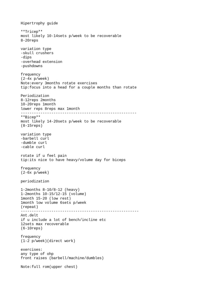 Hypertrophy Guideline | PDF