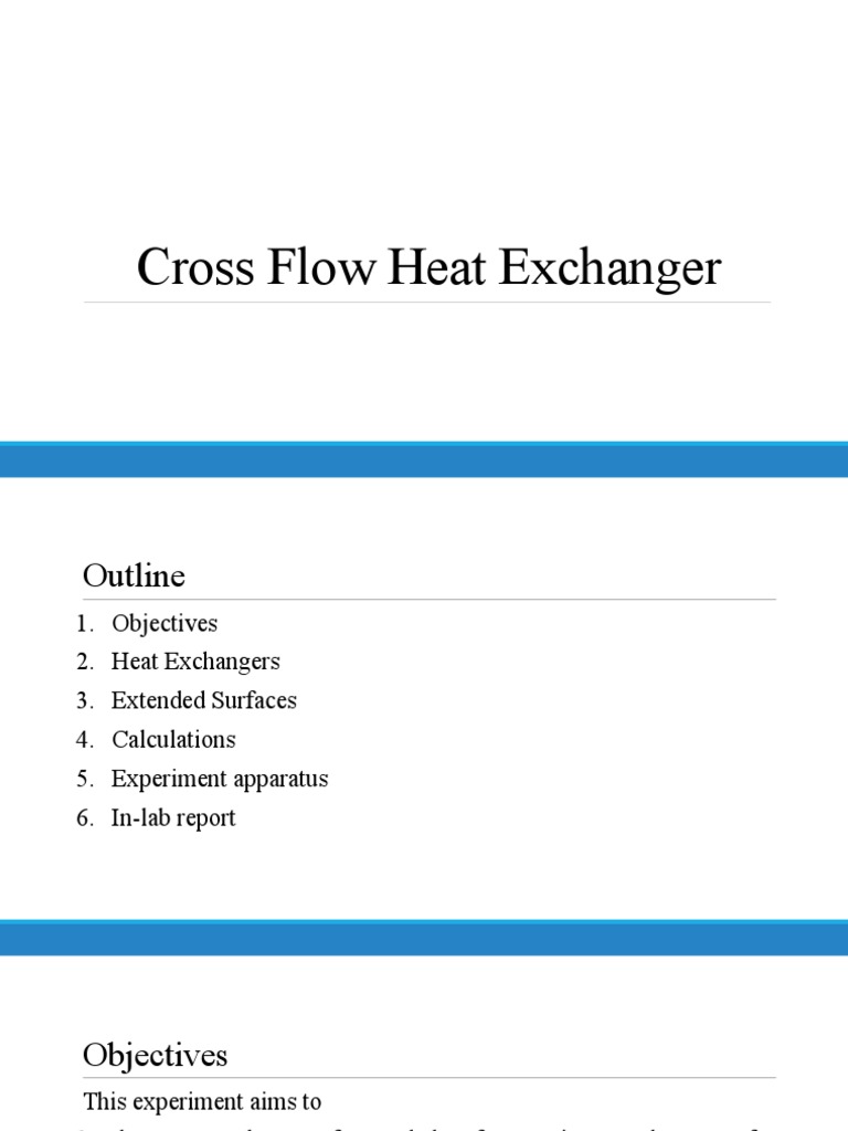 Cross Flow Heat Exchanger Slides PDF