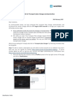 Maersk - Important Update Regards To Transport Plan Change Communication