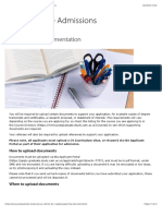 Supporting Documentation - Postgraduate Admissions