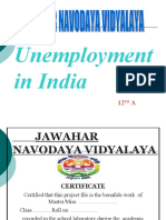 Unemployment in India: BY CH - Ajay 12 A