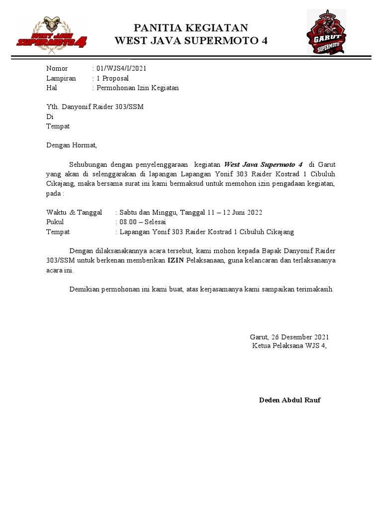 Surat Izin | PDF