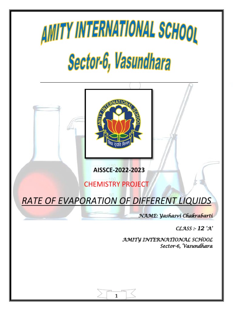 Rate of Evaporation of Liquids Study | PDF | Evaporation | Liquids