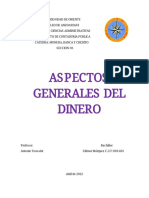 Aspectos Generales Del Dinero