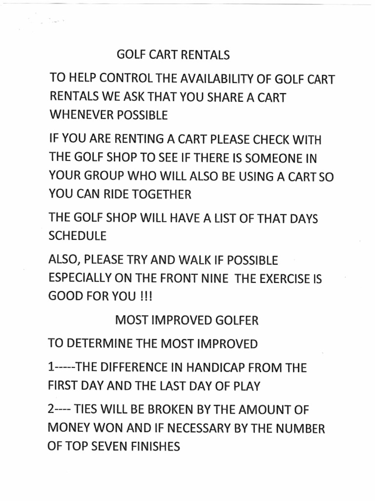 Golf Cart Rentals | PDF