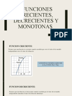 Funciones Crecientes, Decrecientes y Mnotonas