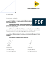 Carta Al Sr. Gobernador Por RTO