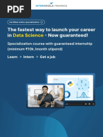 Data Science Specialization Brochure