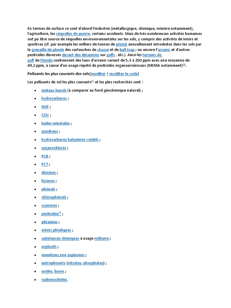 Pollution des sols : sources et impacts | PDF | Chimie | La nature