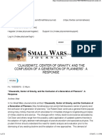 "Clausewitz, Center of Gravity, and The Confusion of A Generation of Planners" A Response Small Wars Journal
