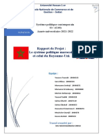 Rapport de Projet: Le Système Politique Marocain Et Celui Du Royaume-Uni