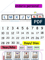 Calendario - en - Español - Inglés