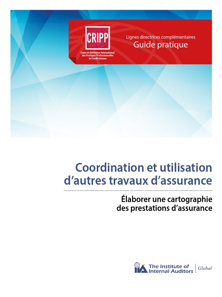 PG Coordination and Reliance Developing An Assurance Map French ...