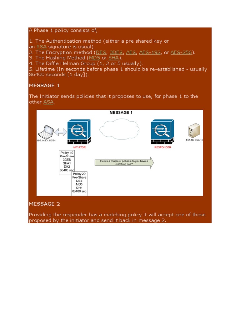 IKEv1 VPN Phase 1 and Phase 2 Overview | PDF | Security Technology ...