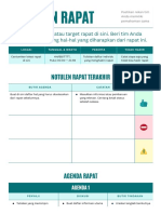 Notulen Rapat Dalam Teal Gaya Profesional Klasik