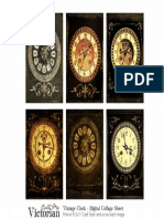 Printable Clock Digital Collage Sheet