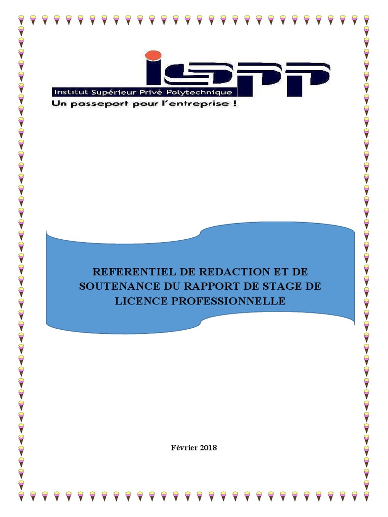 Référentiel de Rédaction de Rapport de Stage | PDF | Mise en page ...