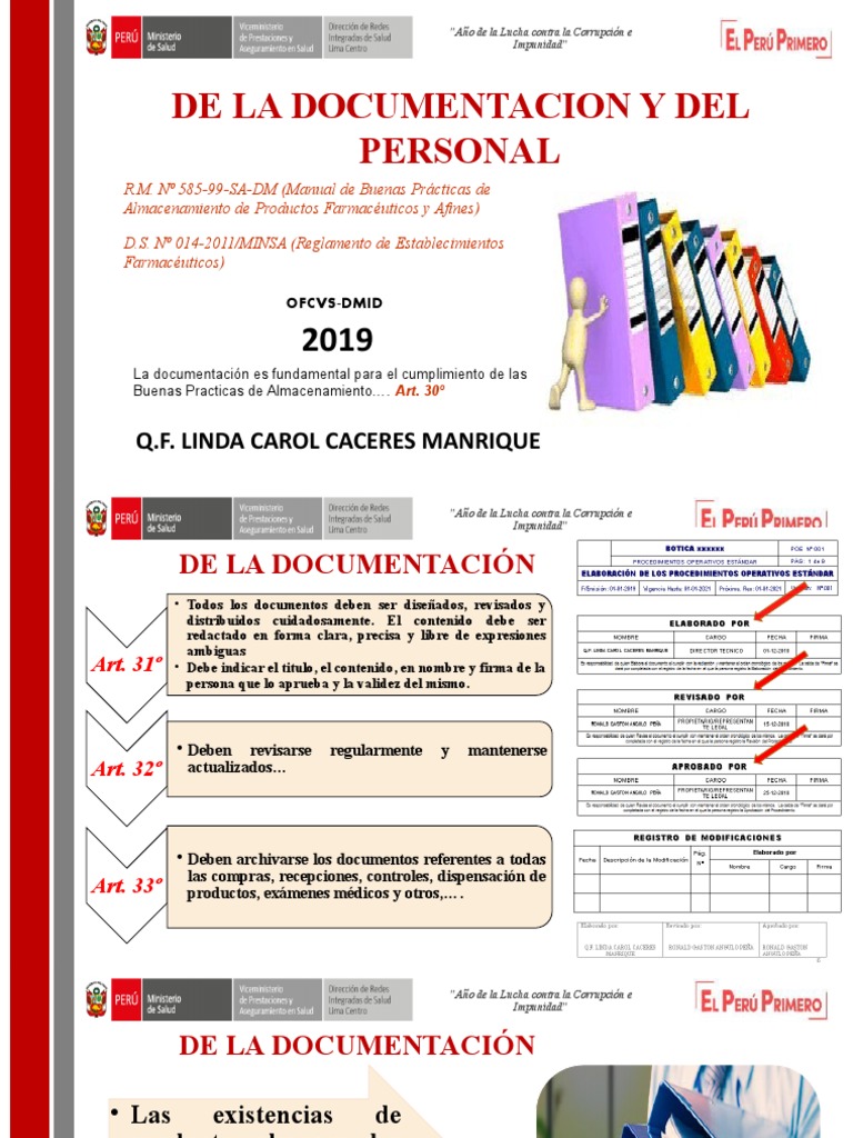 De La Documentacion y Del Personal | PDF | Farmacia | Farmacéutico
