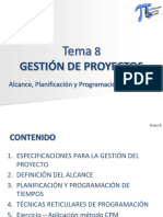 Tema 8 - Gestion de Proyectos-Alcance, Planificación y Programacion - GIE