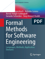 Formal Methods For Software Engineering Languages, Methods, Application