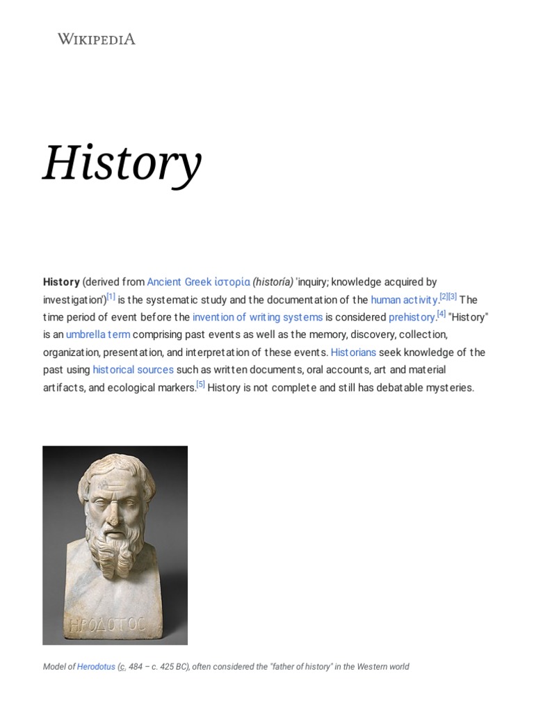 History Wikipedia PDF