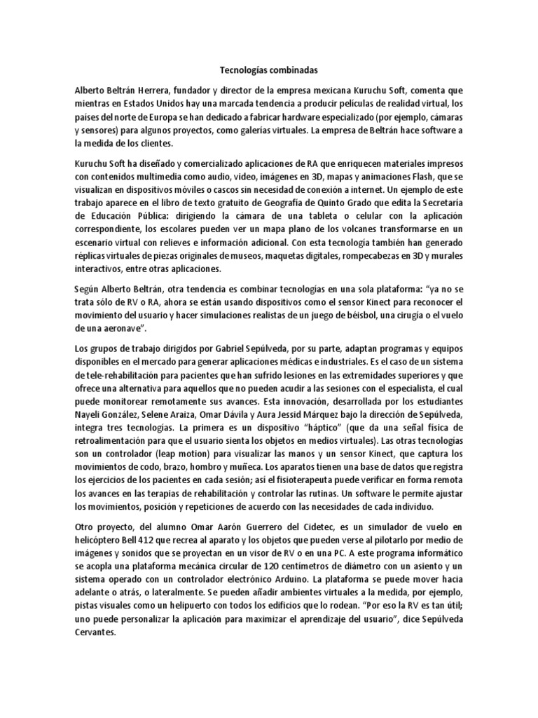 Tecnolog as combinadas 3 descargar gratis pdf realidad virtual