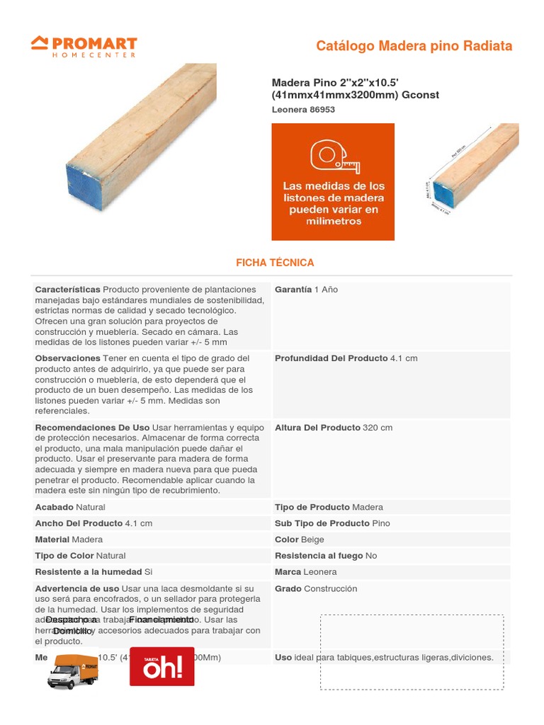 Madera Pino Radiata 2