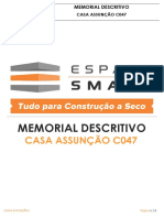 Casa Assunção C047 memorial descritivo