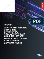 Lenovo HX Series Bring The Efficiency Scalability and Availability of Web Scale To Sap Application Environments