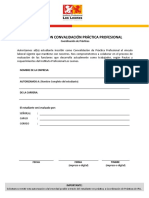 Autorización Convalidación de Práctica Profesional