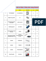 List vật tư Điện 2 Máy tính năng Model 805