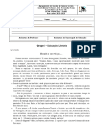 Ficha Formativa Ed.Liter. e Gramática