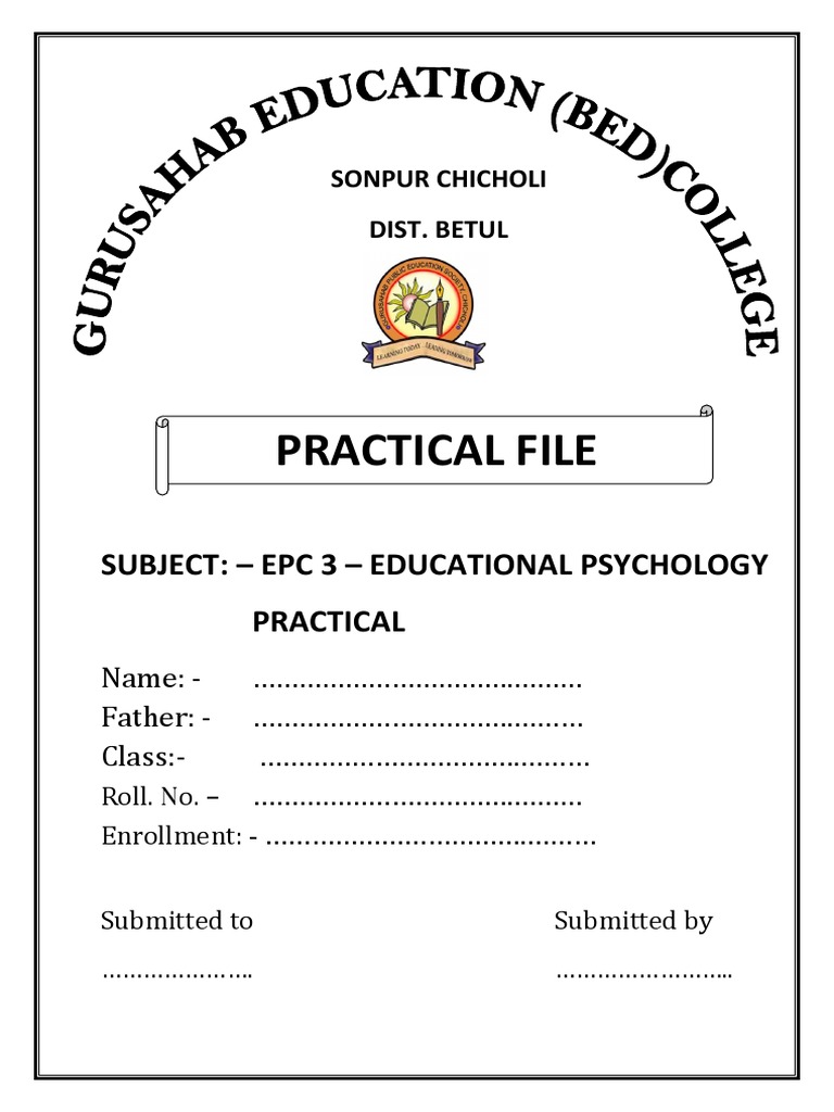 Bed Practical Page | PDF