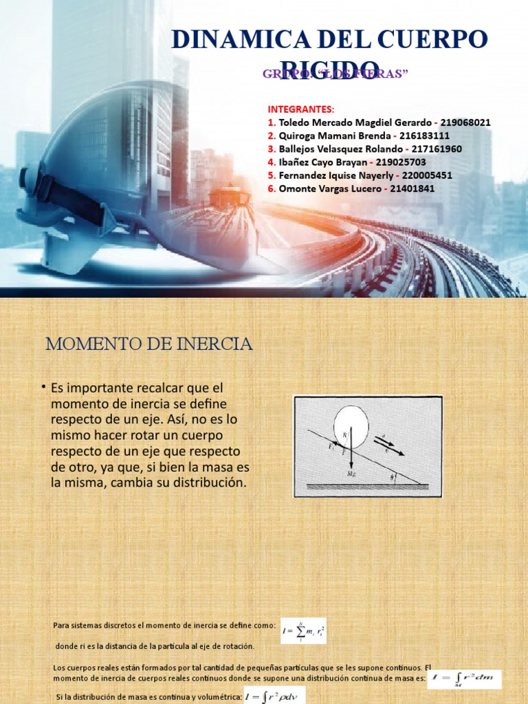 Dinamica Del Cuerpo Rigido - Los Fieras | PDF | Mecánica Hamiltoniana ...