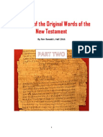 In Search of The Original Words of The New Testament