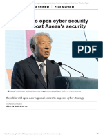 Singapore To Open Cyber Security Centre To Boost Asean - S Security, Latest World News - The New Paper