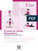 Prueba de Matemática para 2.° grado de primaria con 40 preguntas