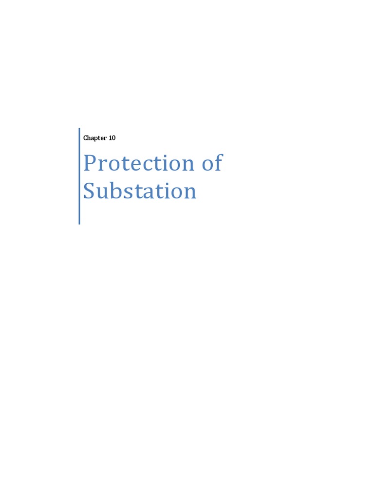 Protection of Substation | PDF | Transformer | Relay