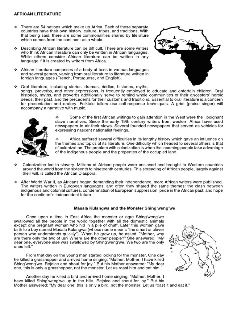 African Literature PDF African Literature