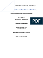 Evaluación y certificación de instituciones educativas en México