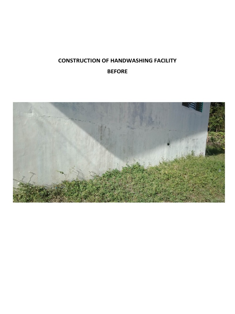 Handwashing Facility Construction Guide | PDF