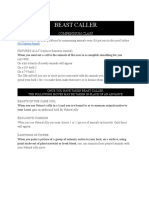 Beast Caller Compendium Class Guide
