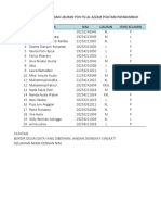 Daftar Nama & Ukuran PDH FSI Al Azzam Politani Payakumbuh