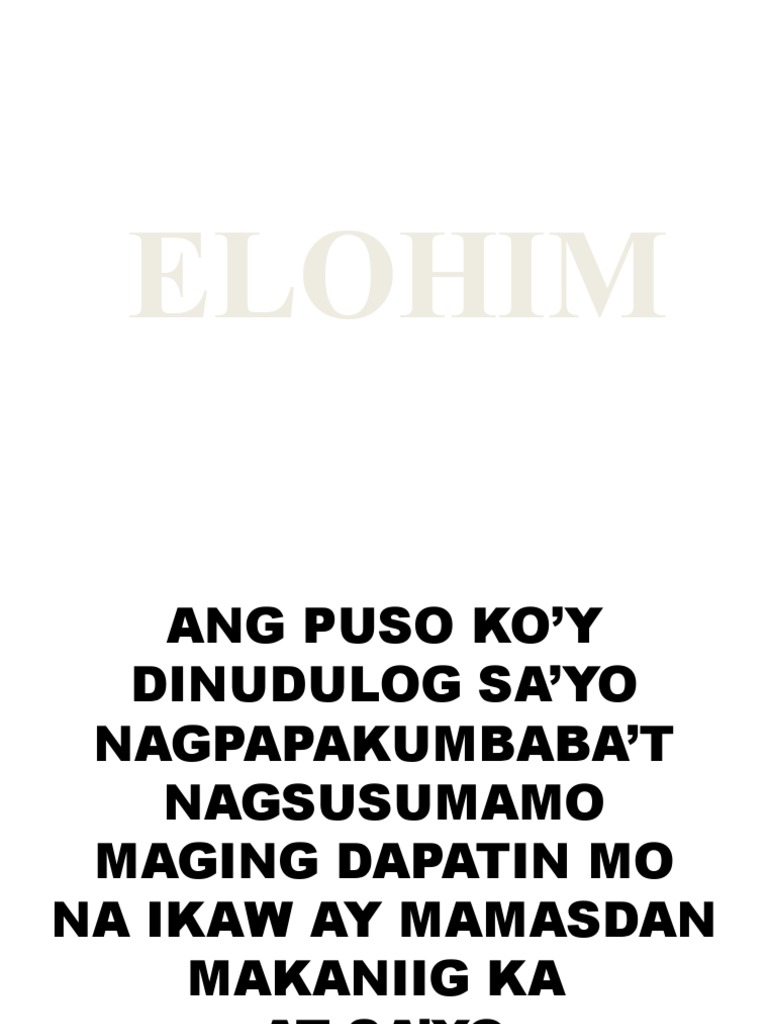 Elohim PDF