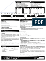 The Slayer - A customizable monster hunter character sheet